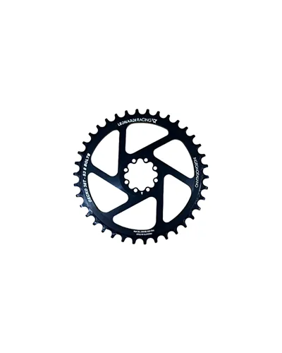 Leonardi Racing Chainring Gecko Sram 8 Holes 1X 11/12V Offset 3 mm - 38 T Black