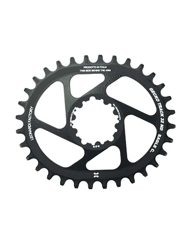 Leonardi Racing Sram Gecko Track Oval Chainring - Offset 3, 30 T Black