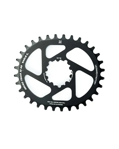 Leonardi Racing Gecko Track Sram BB30 Oval Sprocket - Offset 0, 30 T Black