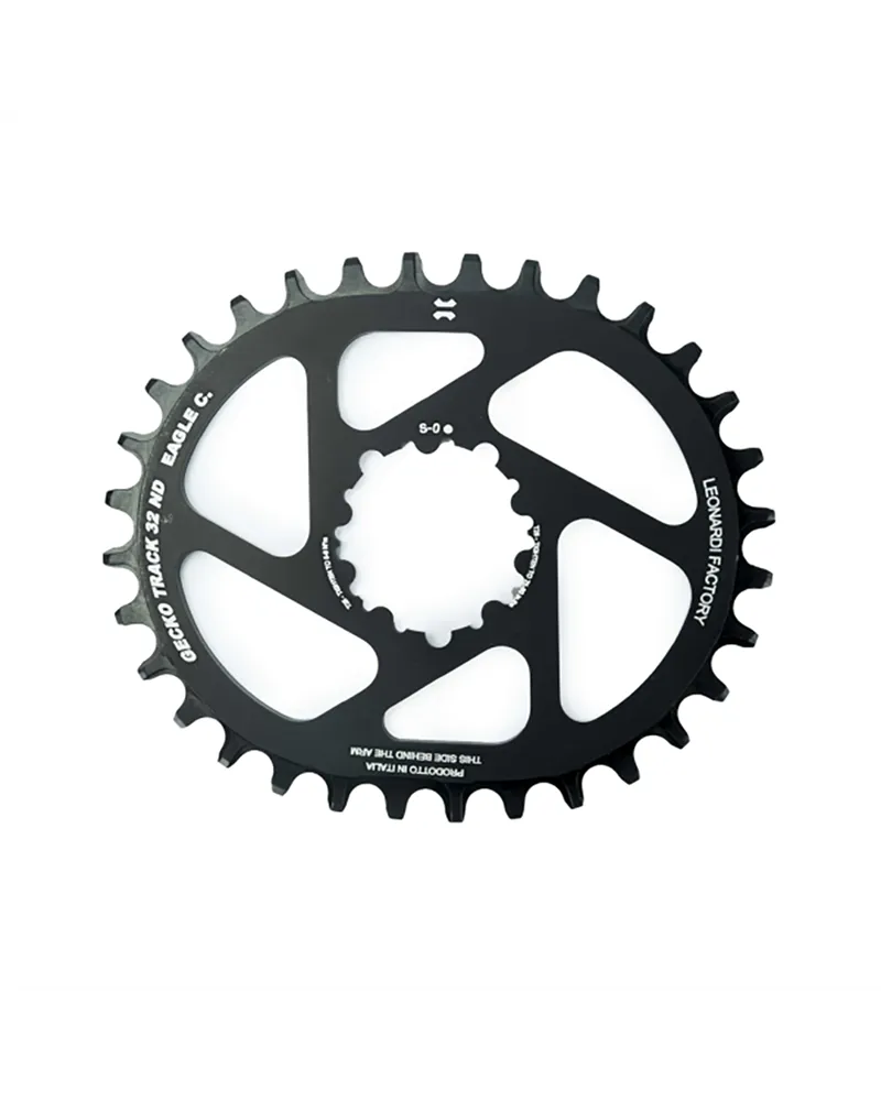 Leonardi Racing Corona Ovale Gecko Track Sram BB30 - Offset 0, 30 D, Nero