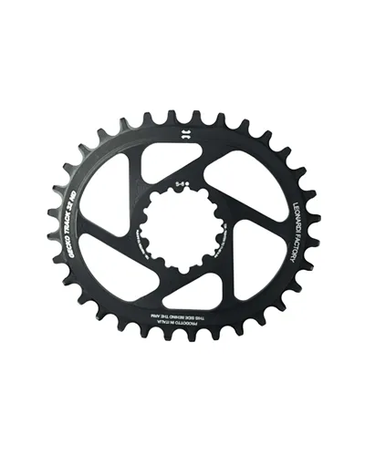 Leonardi Racing Gecko Track Sram GPX Oval Chainring - Offset 6, 32 T Black