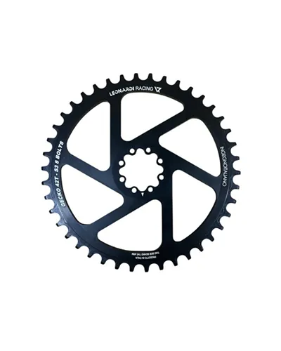 Leonardi Racing Gecko Sram Round Sprocket 8 Screws - S3, 42 T Black