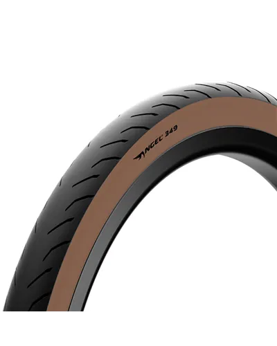Pirelli Tyre Angel 349 Sport Compatible Brompton - 349X35 (16X1.37), Brown, TechBelt Road