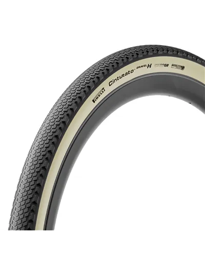 Pirelli Tyre Cinturato Gravel H High Performance Line, Made In Italy - 700X45, Black/Tan (Retrò)