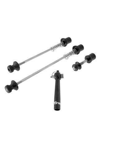 TranzX Quick Release Set Antitheft, For Front Hub, Rear Hub, Seat Post Clamp, Black Version