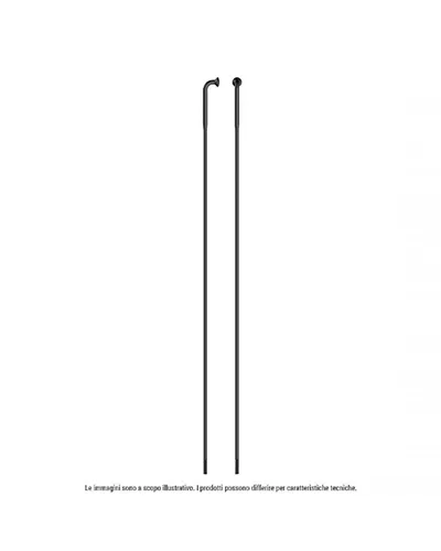 Sapim Raggio Strong Inox Testa J-Bend - 278 mm, Nero (4 pz)