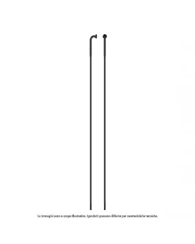 Sapim Raggio Strong Inox Testa J-Bend - 280 mm, Nero (4 pz)