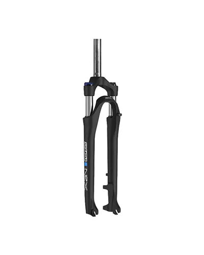 SR Suntour Forcella Molla Nex E25 700C Disc - 63 mm, Nero Opaco, LO, QR 5X100 mm, 1 1/8, Rake 44 mm