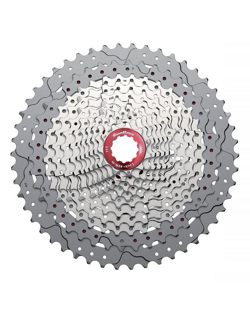 Sunrace Cassette 12 Speed 10-50 Mz91 Xd, 42T And 50T Anodized, Silver Colour