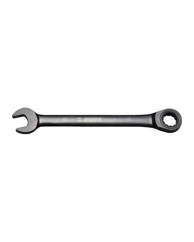 Unior Chiave Combinata a Cricchetto 160/6 - 24 mm, Nero