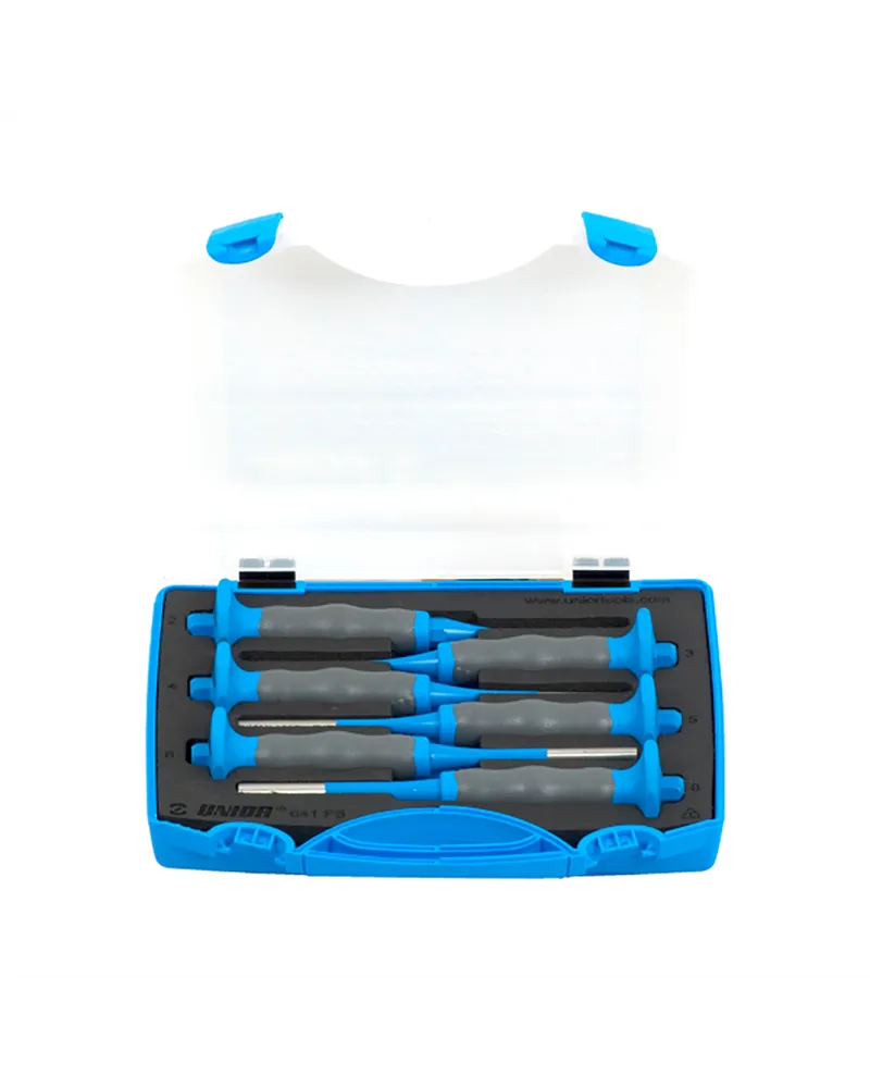 Unior Set of Pin Punches with Handle 641/6HSPB in Plastic Bottle