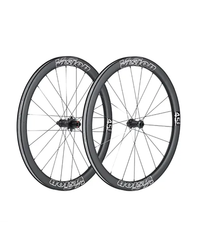 Vision Coppia Ruote Metron 45 SL Silver Decal Carbon C21 TLR Disc 28/700C B1 - SH11/HG, Center Lock