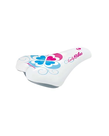 RMS Saddle For Girls, Model Lady. White And Pink Color.