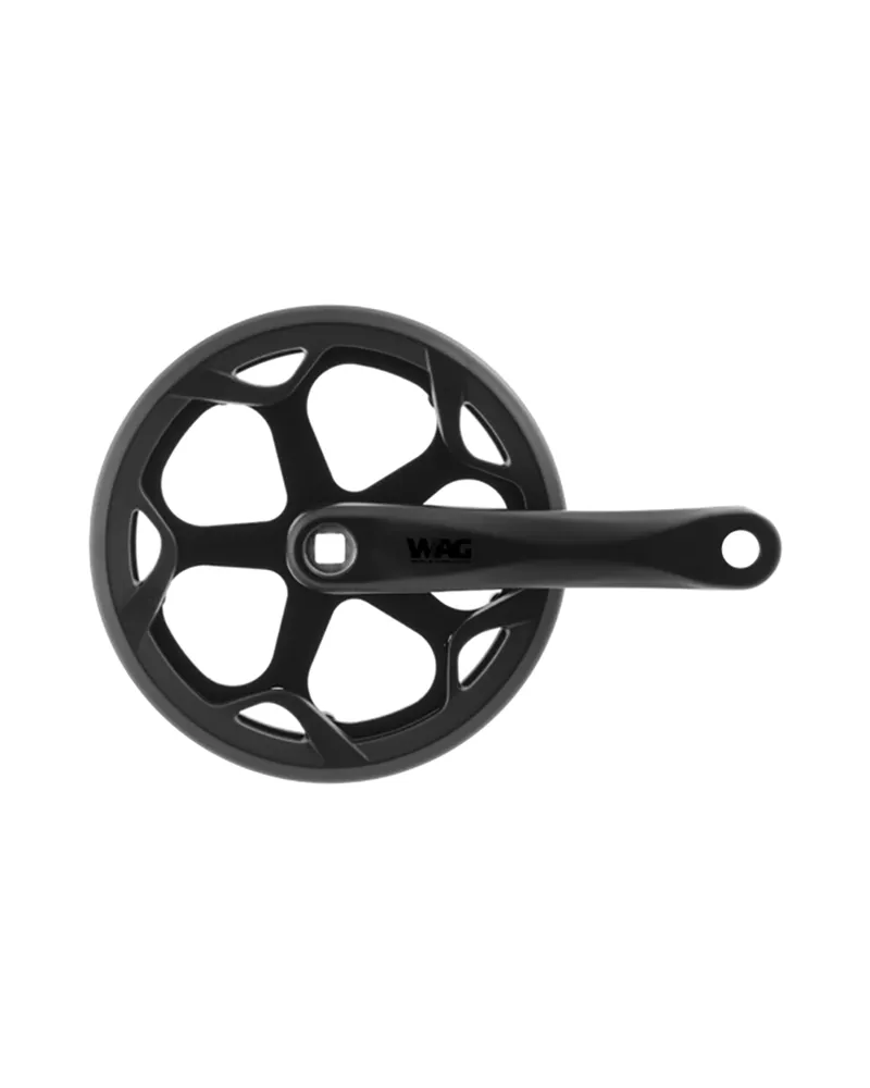 WAG Crankset Solid Chainring Guard Fat Bike - 46T, 165 mm, Alu, Black