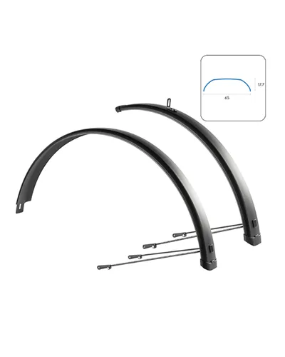 WAG Fenders Set Trekking 65 Alu - 27.5-29 X 65 mm, Matt Black