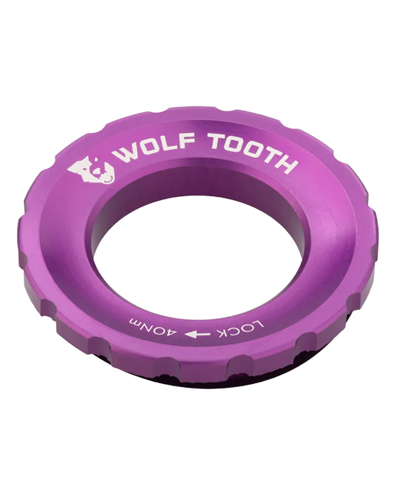 Wolf Tooth Center Lock Rotor Lockring - External Spline, Ultraviolet