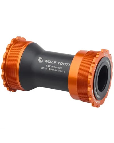 Wolf Tooth Bottom Bracket Road T47 85.5 for Axle 24 mm Shimano - Orange