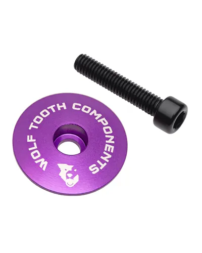 Wolf Tooth Stem Cap and Bolt Ultralight - 1 1/8 - Ultraviolet