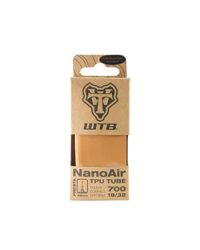 WTB Tube Nanoair TPU - 700X18/32, Presta Valve 65 mm, Black Para (Tan)