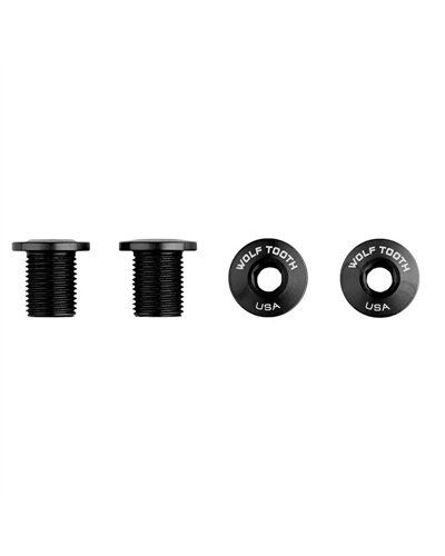 Wolf Tooth Chainring Bolts 4Pcs 10mm M8X0,75, Black