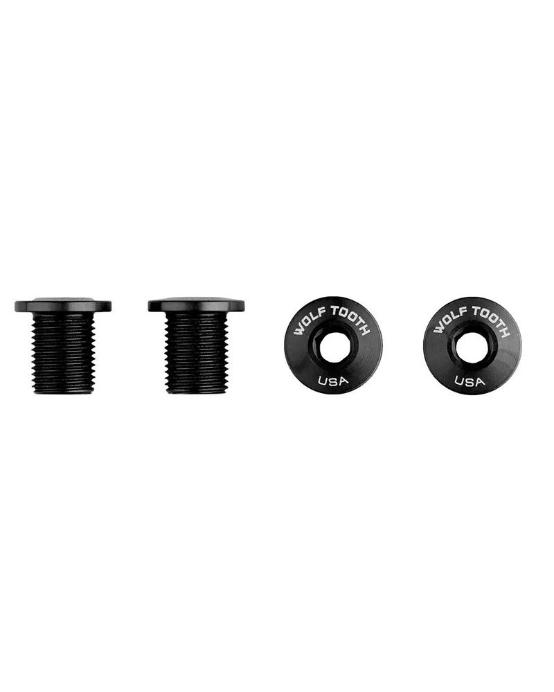 Wolf Tooth Chainring Bolts 4Pcs 10mm M8X0,75, Black