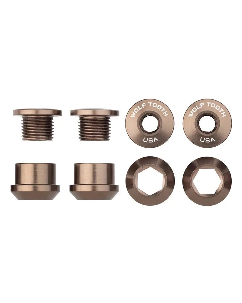 Wolf Tooth Kit Viti e Dadi Corone 6mm M8X0,75, Espresso (4 pz)