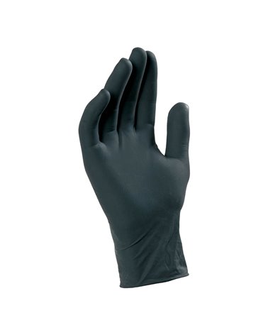 RMS Pack 100 Pieces Nitrile Black Gloves Extra - Large Size