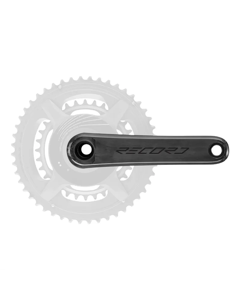 Campagnolo Coppia Pedivelle Misuratore di Potenza Record Wireless Carbon QCK-Tech TI 2X 13V - 172.5 mm, Nero