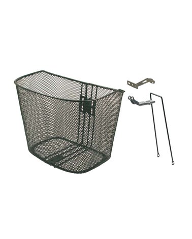 RMS Front Steel Basket, Black, With Black Fitting Sets