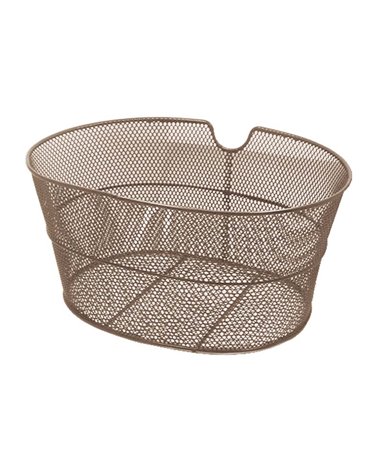 RMS Front Oval Basket, Cream, Brown Color