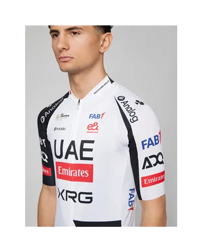 Pissei UAE Emirates XRG 2026 Team Replica Men's Short Sleeve Cycling Jersey, White