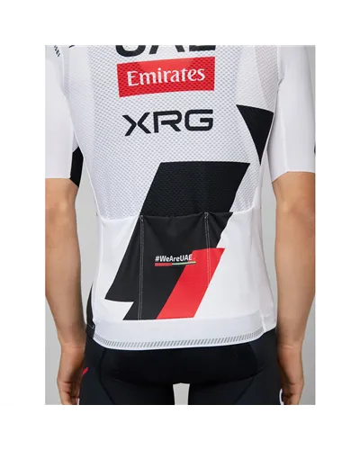 Pissei UAE Emirates XRG 2026 Team Replica Men's Short Sleeve Cycling Jersey, White