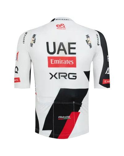 Pissei Magistrale Ultra UAE Emirates XRG 2026 Official Team Maglia Maniche Corte Full Zip Uomo, Bianco