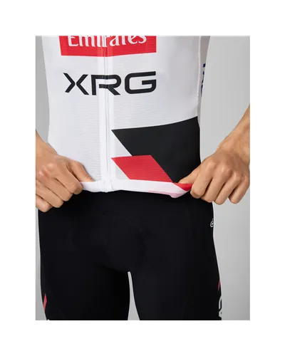 Pissei Magistrale Ultra UAE Emirates XRG 2026 Official Team Maglia Maniche Corte Full Zip Uomo, Bianco