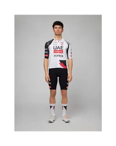 Pissei Magistrale Ultra UAE Emirates XRG 2026 Official Team Maglia Maniche Corte Full Zip Uomo, Bianco