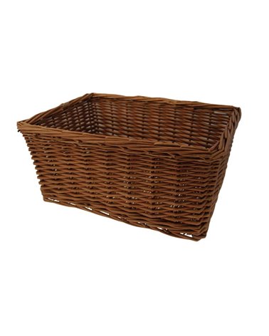 RMS Wicker Rectangular Basket, Brown Color, 43X33X19H Cm, Without Hooks