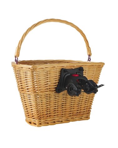 RMS Wicker Basket, Natural Color, 36X26X22H Cm, With Qr Bracket