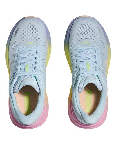 Hoka Bondi 9 Women's Running Shoes, Glimmering Blue/Overcast