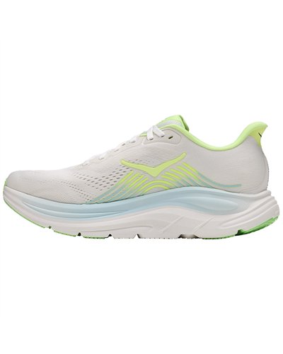 Hoka Clifton 11 Women's Running Shoes, Frost/Neon Yuzu
