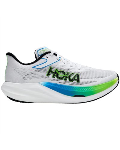 Hoka Rocket X 3 Unisex Running Shoes, Frost/Electric Lime