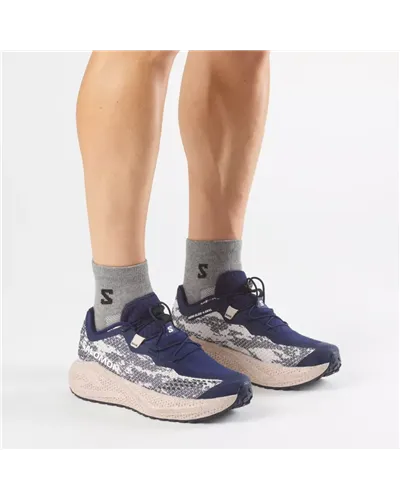 Salomon Aero Glide 4 GRVL Men's Trail Running Shoes, Maritime Blue/Silver Cloud/White