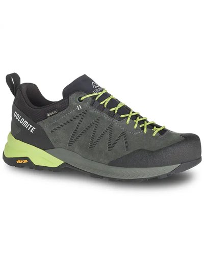 Dolomite Crodarossa Leather GTX Gore-Tex Men's Approach Shoes, Silver Green/Lime Green