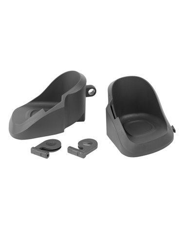 Qibbel Set Of Footrests + Matching Mounting Clips. grey