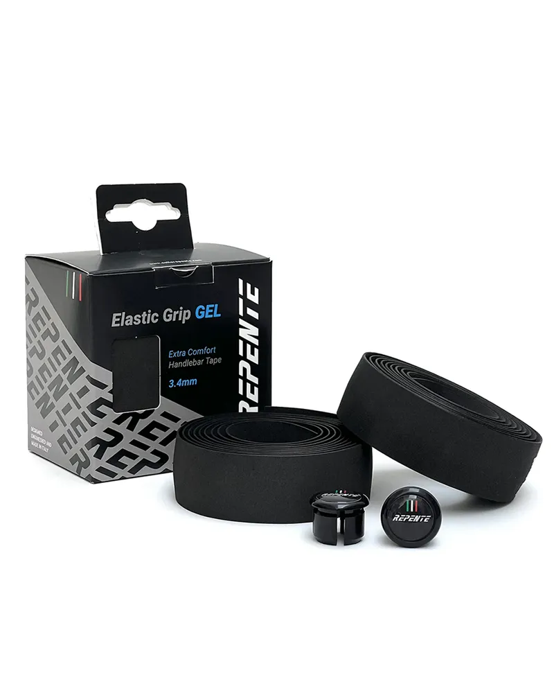 Repente Elastic Grip Gel Bar Tape, Black