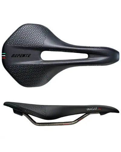 Repente Saddle Quasar 2.0 142 Shot 304 Steel, Black