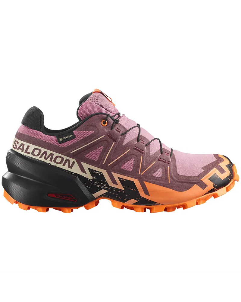 Salomon Speedcross 6 GTX Gore-Tex Women's Trail Running Shoes, Dusky Orchid/Huckleberry/Nectarine