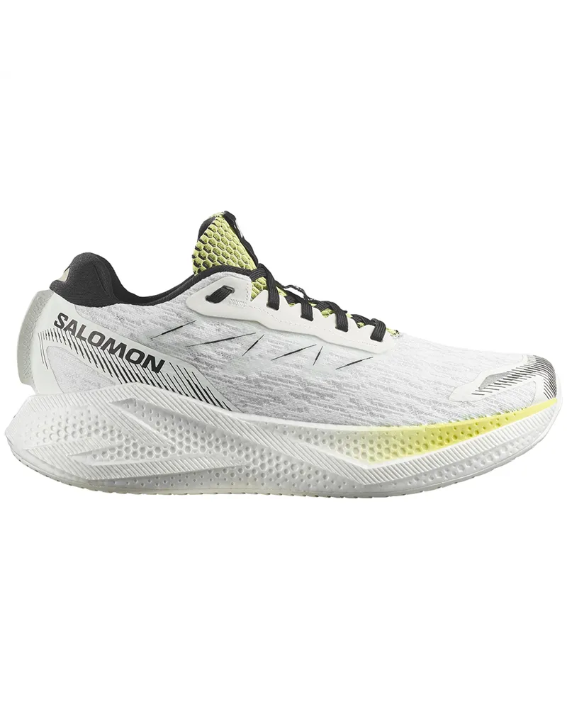 Salomon Aero Glide 4 GRVL Men's Trail Running Shoes, White/Sunny Lime/Black