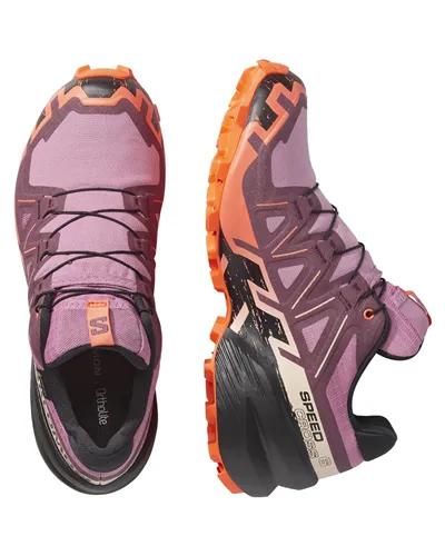 Salomon Speedcross 6 GTX Gore-Tex Women's Trail Running Shoes, Dusky Orchid/Huckleberry/Nectarine