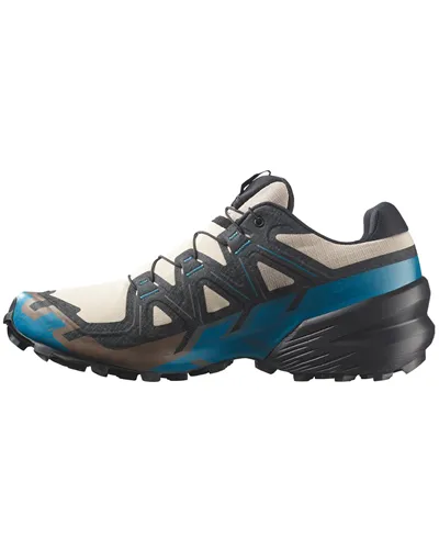 Salomon Speedcross 6 Men's Trail Running Shoes, Oxford Tan/Black/Mykonos Blue