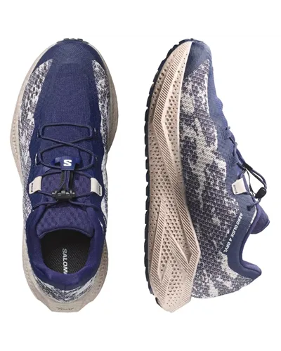 Salomon Aero Glide 4 GRVL Men's Trail Running Shoes, Maritime Blue/Silver Cloud/White
